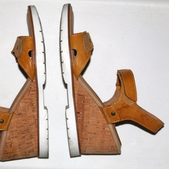 SOFFT CYNDY LEMON wedge strappy shoes sandals size 10M - Picture 7 of 11